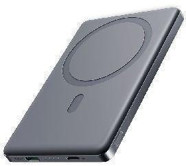 joyroom-184 JOYROOM JR-PBM08 20W Ultra-Slim Metal Magnetic Wireless Power Bank 5000mAh (Space Grey) product image