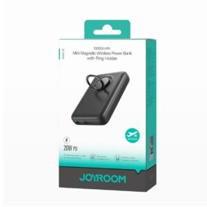 JOYROOM JR-W050 20W Magnetic Wireless Power Bank with Ring Holder 10000mAh (Black) product image