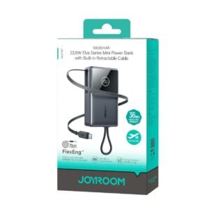 joyroom-jr-pr1-22-5w-power-bank-retractable-usb-c-cable-10000mah JOYROOM JR-PR1 22.5W Power Bank with Retractable USB-C Cable 10000mAh (Black / White) supplier product image