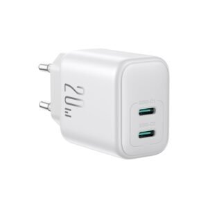 joyroom-jr-tcf12-20w-dual-usb-c-charger-eu-white JOYROOM JR-TCF12 20W dual USB-C wall charger white EU plug