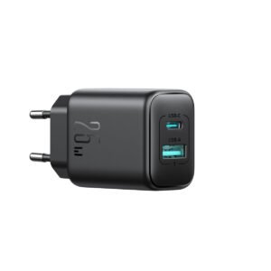 joyroom-jr-tcf13-25w-dual-port-charger-eu-black JOYROOM JR-TCF13 25W dual-port USB-C and USB-A charger black EU plug