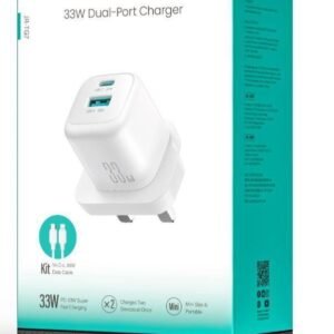 JOYROOM JR-TG7 33W GaN USB-C and USB-A Dual-Port Fast Charger (EU Plug) supplier product image
