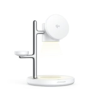 JOYROOM JR-W23 Qi2 4-in-1 wireless charging station in white