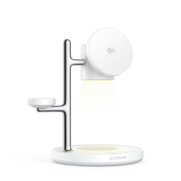 JOYROOM JR-W23 Qi2 4-in-1 wireless charging station in white