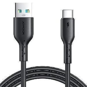 joyroom-sa26-ac3-usb-a-to-usb-c-cable JOYROOM SA26-AC3 USB-A to USB-C 3A charging and data cable in black