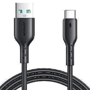 joyroom-sa26-ac3-usb-a-to-usb-c-cable JOYROOM SA26-AC3 USB-A to USB-C 3A charging and data cable in black
