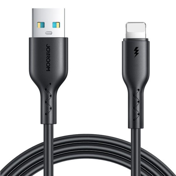 joyroom-sa26-al3-lightning-cable-black JOYROOM SA26-AL3 USB-A to Lightning charging and data cable 1m in black
