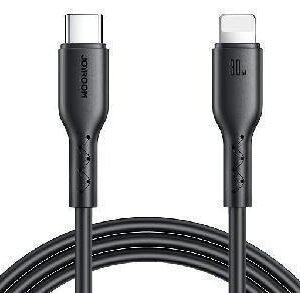 joyroom-sa26-cl3-cable JOYROOM SA26-CL3 USB-C to Lightning cable in black