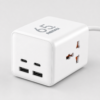 REMAX RP-U157 charging ports Close view of two USB-C ports, two USB-A ports and universal AC socket on REMAX RP-U157